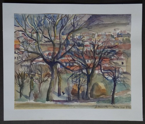 Dessin aquarelle paysage - aquarelle,