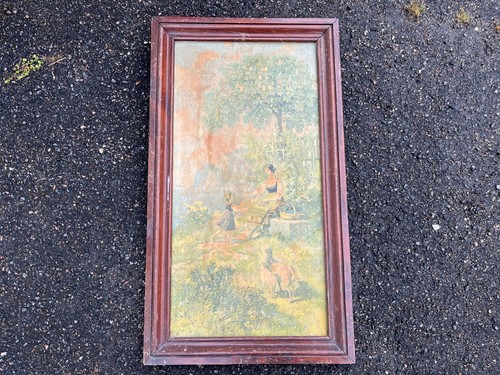 Tableau chromo ancien - , signé
