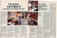 Coupure de presse Clipping 1969 Christine Sevres madame Jean Ferrat (2 pages)