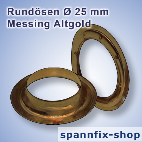 Oeillets ronds 25mm laiton - ronds, Ø