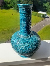 vase céramique bleu oriental