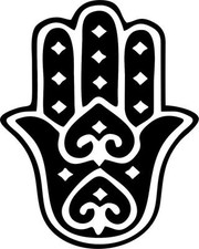 Autocollant sticker voiture moto main fatma fatima khamsa islam
