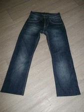 Jean pantacourt TOMMY HILFIGER bleu délavé fausses plissures S TBE