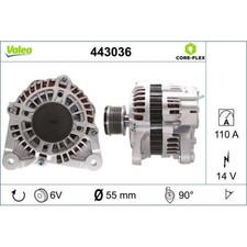 1x Alternateur VALEO 443036 convient pour MITSUBISHI NISSAN RENAULT DACIA