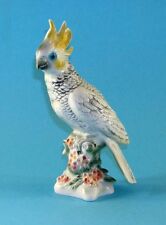 9942134 Wagner & Apel Perroquet Cacatoès Oiseaux Jaune Figurines en Porcelaine