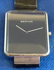 Vintage Montre Watch UHR BERING 14533-102 SAPHIRE CRYSTAL bracelet milanais