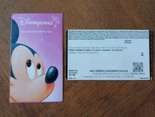 pass Disney Disneyland MICKEY 2016 verso 2 Parcs QR Code TTB 