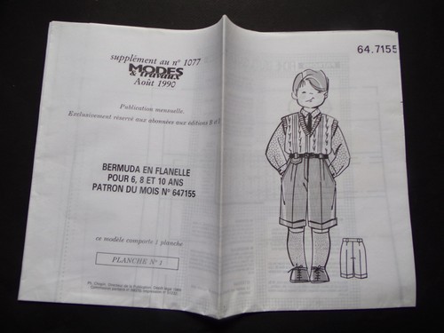 Patron modes et travaux - patron,