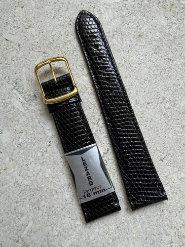 Bracelet montre cuir - , lézard