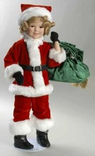 Shirley Temple Porcelain Doll-Santa's Helper-Danbury Mint-17"