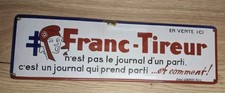 Plaque Émaillée Franc Tireur