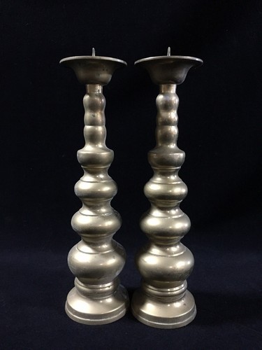Paire porte bougies en - de,