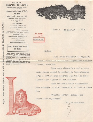 1937 grands magasins louvre - magasins,