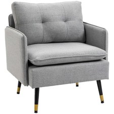 HOMCOM Fauteuil scandinave