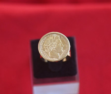 Bague 10 Francs Or, Bague Or pèce 10 francs or Cérès 1899, 750/000 18k,