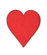 ah01★Coeur rouge écusson repassage image à repasser application patch poker 6...