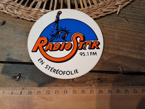 Ancien autocollant radio - , fm