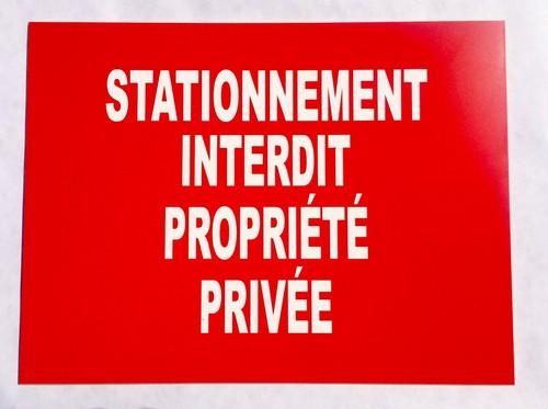 Plaque stationnement interdit - plaque,