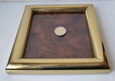 Dans le gout Tommaso Barbi vide poche plateau laiton Loupe d Orme carré Baguier