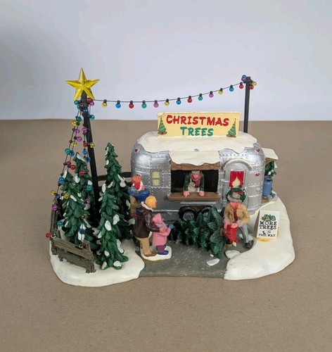 Lemax vintage tree lot - lot, camper