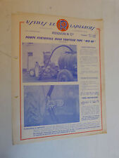  prospectus catalogue : pompe centrifuge pour tracteur type kid 60 RENSON ET Cie