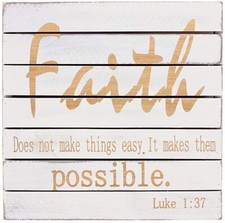 Wood Wall Plaque Faith Sign