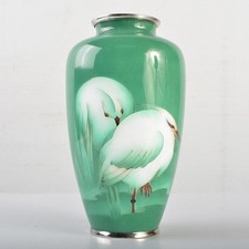 Vase Cloisonné Motif Oiseaux