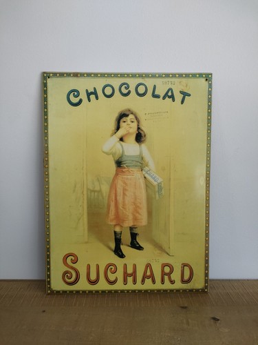 Plaque métal chocolat - en,