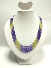 Collier bleu vert cubique