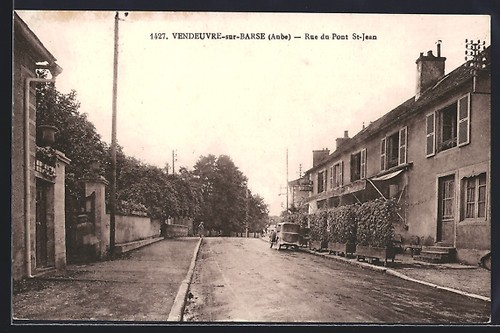Cpa vendeuvre sur barse rue - vendeuvre-sur-barse,,