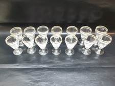 14 verres a liqueur  anciens verre a facette bord doré vintage rétro bar