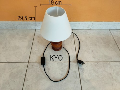 Lampe chevet bois poser - lampe,