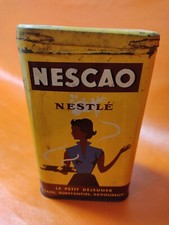 Ancienne boîte en fer "NESCAO NESTLE" Petit déjeuner au chocolat en poudre.