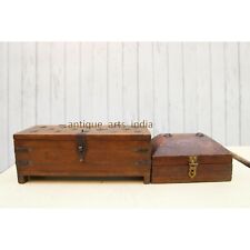 Unique Design Style Ancien Bois Repasser Boîte pour Cadeau Et storage set De 2