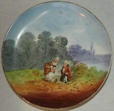 Belle assiette ancienne PORCELAINE DE PARIS Décor peint main (Enfantin)