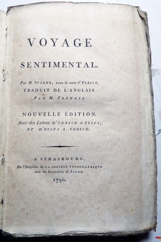 Sterne voyage sentimental - sterne/voyage, sentimental/sous