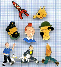 Lot de 8 Pin's BD TINTIN