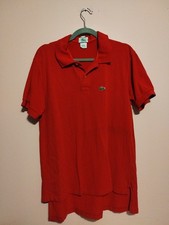 Polo Lacoste Homme Taille L Rouge Excellent Etat