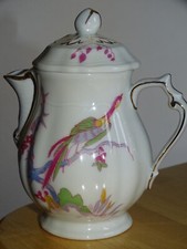 LIMOGES BERNARDAUD ANCIEN POT A LAIT CHAUD COUVERT PORCELAINE MODELE CHANTILLY