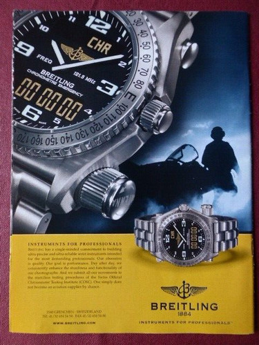 2003 pub montre - montre, breitling