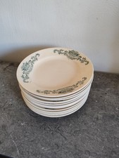12 Anciennes Assiettes Longchamp Lutece, Ter De Fer. Céramique Vintage