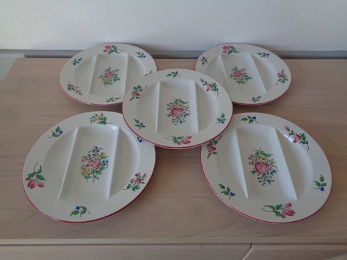 Assiettes asperge faience - asperge,