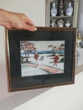 Peinture sur soie ancienne