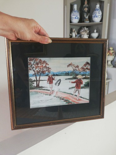 Peinture sur soie - , ancienne