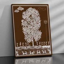 Warli Art Mural Peinture Toile