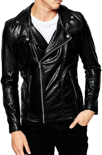 Veste cuir homme noire - veste,