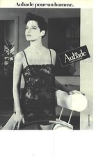 PUBLICITE ADVERTISING  1985  AUBADE lingerie body vetements de nuit