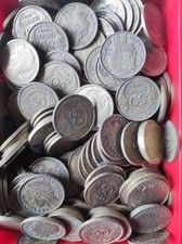 1 kilo de pièces de monnaie françaises 50 centimes Morlon en cupro-aluminium