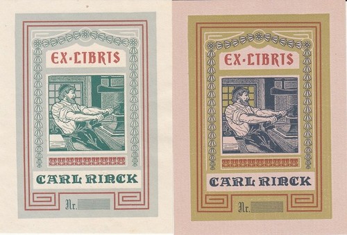 Exlibris livre plaque klischee - livre,