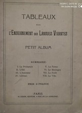 LIVRE ANCIEN-XX EME- TABLEAUX POUR L'ENSEIGNEMENT DES LANGUES VIVANTES-ALLEMAND